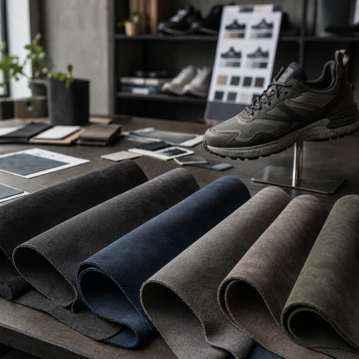 Microfiber leather for bag production